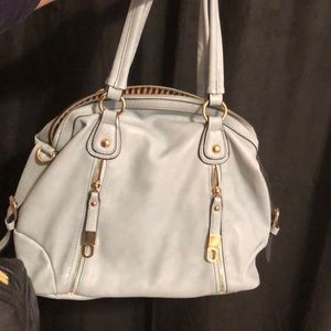 Pale blue purse